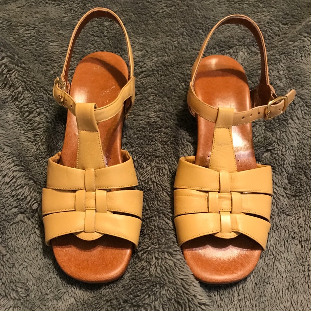 Heeled Leather Sandals